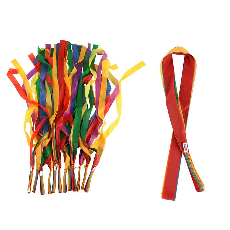 Rainbow Ribbon Children Sport Rhythmic Gymnastics Exercises Cheerleading Fitness