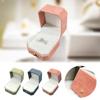 Velvet Wedding Ring Box Single Slot Earrings Ring Display Case for Engagement Proposal