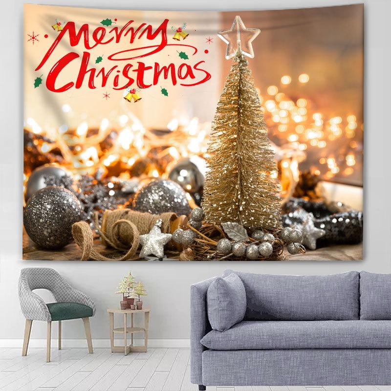 Рождественский фон, ткань, подвесная ткань, прикроватный гобелен для девочек, настенная ткань для общежития, подвесная картина