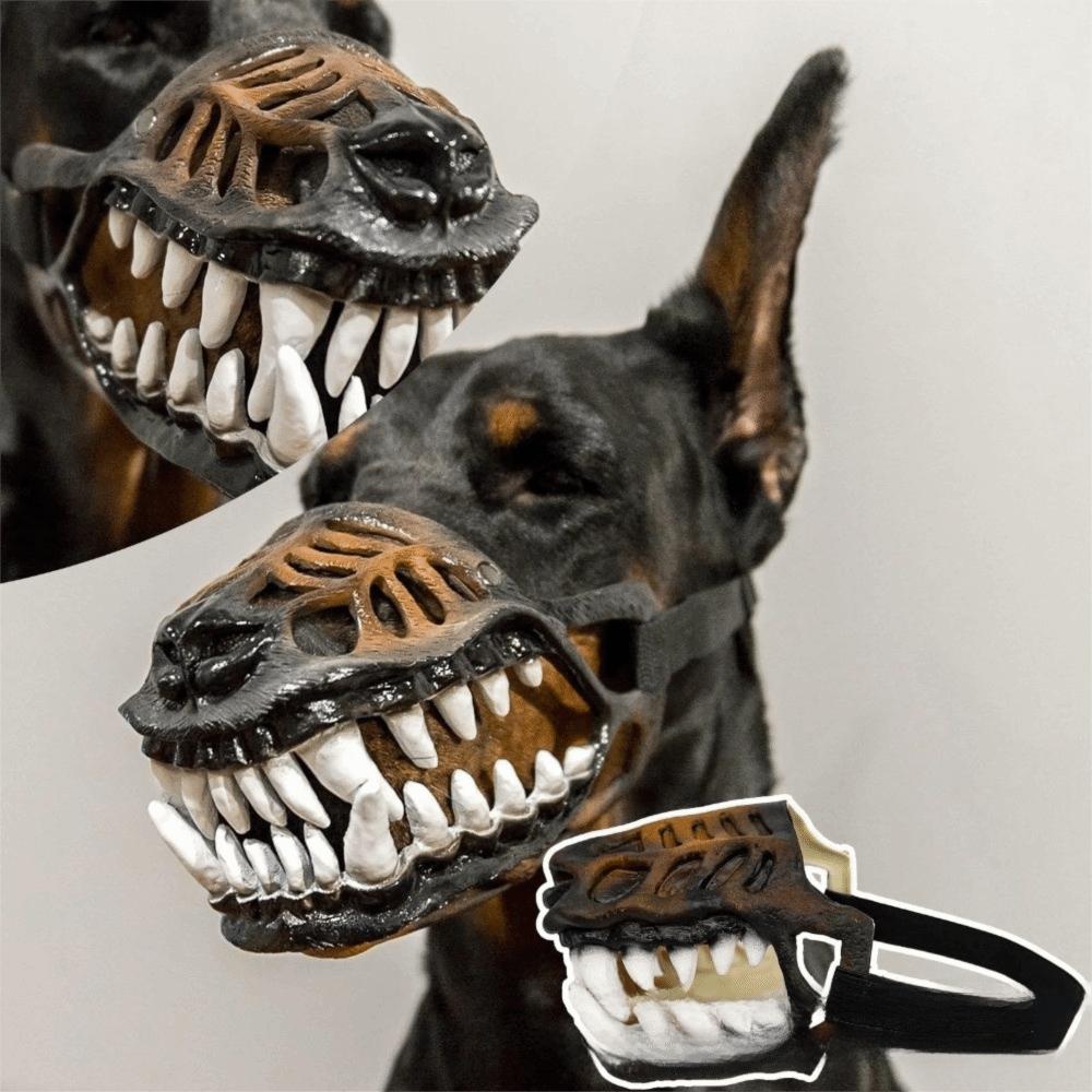 Movable Teeth Dog Muzzle Mask Latex Dinosaur Dog Mask New Dog Costume Mask Halloween Parties