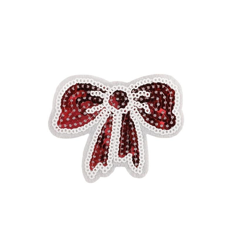 Вышитая этикетка Вышитая нашивка наклейка Значок с логотипом Бант из пайеток Английская одежда аксессуары наклейка на ткань