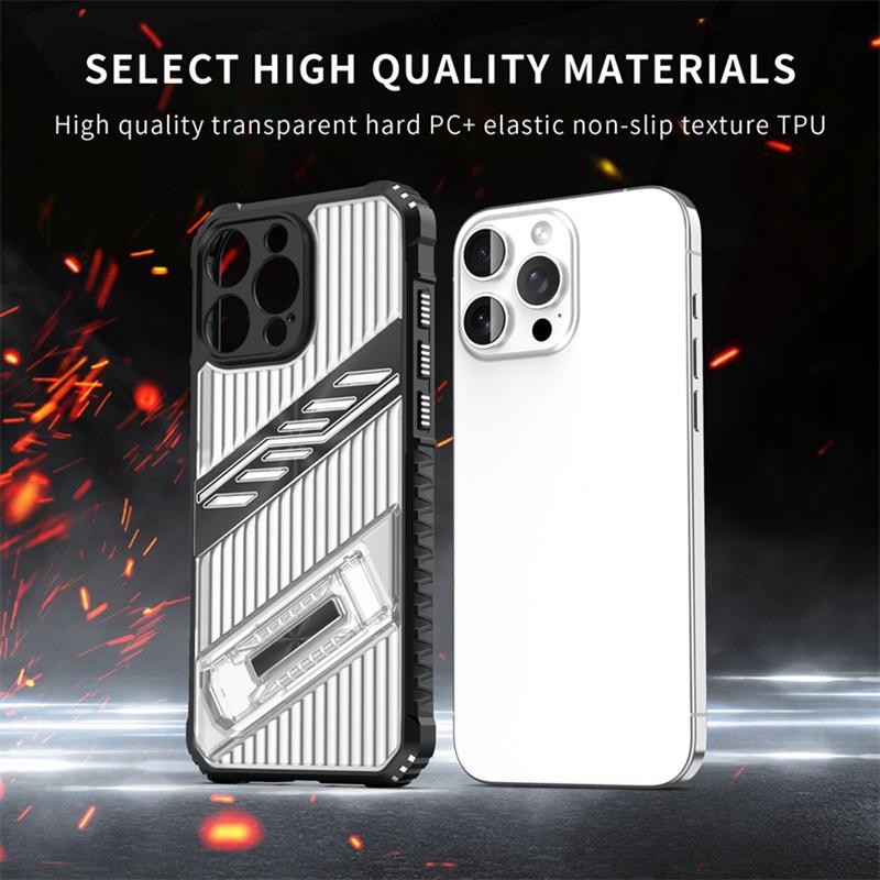 KEYSION Противоударный чехол для iPhone 15 Pro Max 15 Plus Прозрачный PC+силиконовый чехол-подставка для телефона для iPhone 15 Pro Max