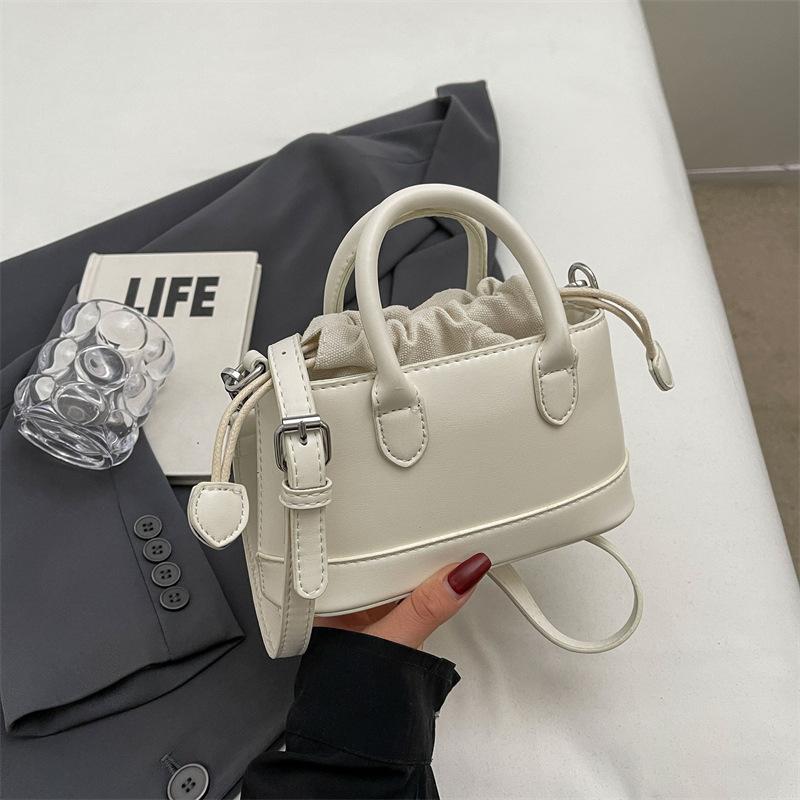 Fashion Drawstring Bucket Handbags for Women New Summer Simple Casual Shoulder Bags Korean Versatile Crossbody Bag