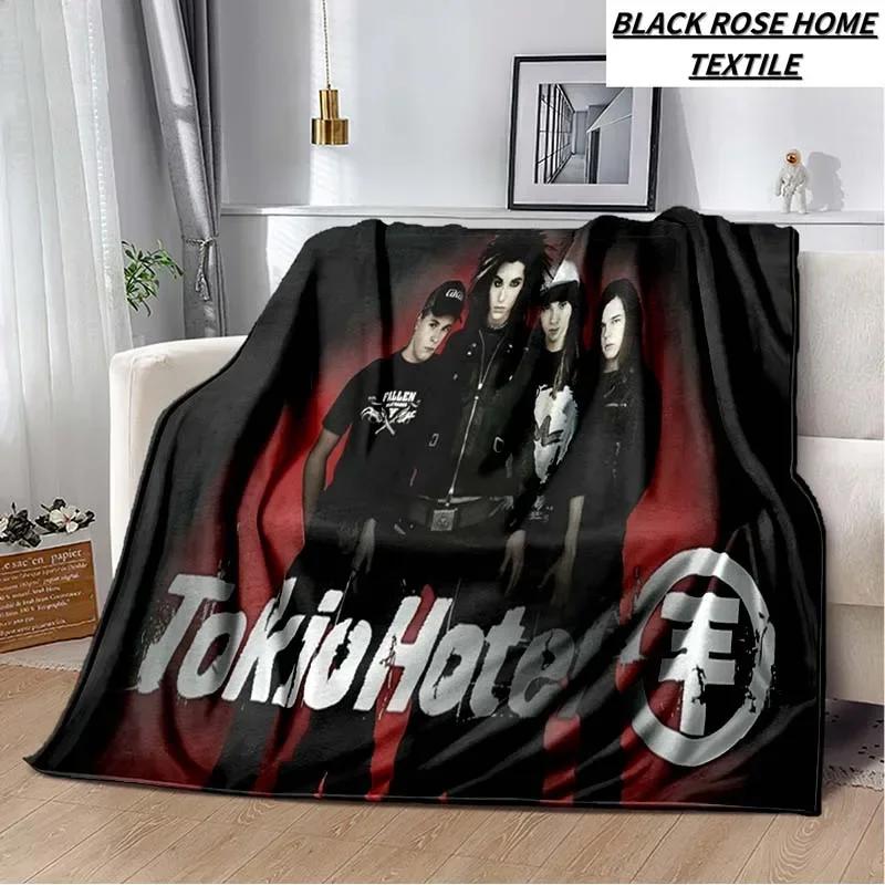 Модный художественный принт Tokio Hotel Рок-группа Плед Роскошная простыня для спальни Наружное путешествие Кемпинг Пикник Дневной перерыв Теплое покрывало Плед