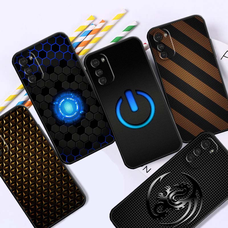 Узор под карбон Для Motorola G85 Edge 50 G24 G35 G14 G04 40 G72 G34 G G54 G13 G32 5G Черный чехол для телефона