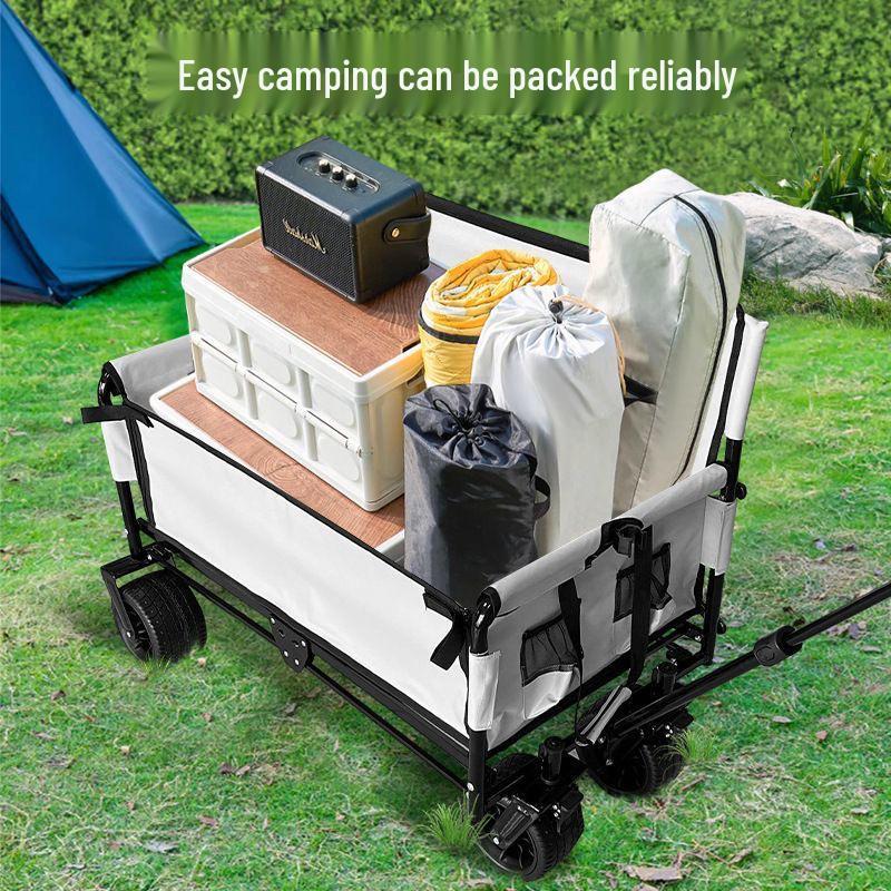 Multifunctional Outdoor Camping Seat and Trolley Cart for Picnic and Fishing