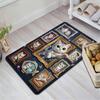 Cat Portrait Gallery Pattern Rug Floor Mat for Living Room or Bedroom Soft and Comfortable Carpet a Gift for Birthday and Holiday.