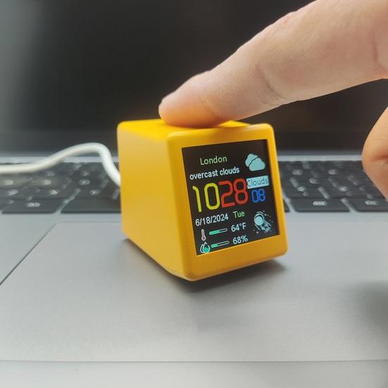 Wi-Fi цифровые часы DIY программирование большой экран не требуется батарея простое управление настольные часы с прогнозом погоды