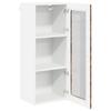 Wall Mounted Glass Cabinet LUCCA Smoked Oak 40 x 31 x 100 cm