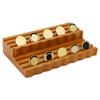 1pc Pine Wood Coin Organizer Display Stands Rectangle Chocolate 180x300x60.5mm