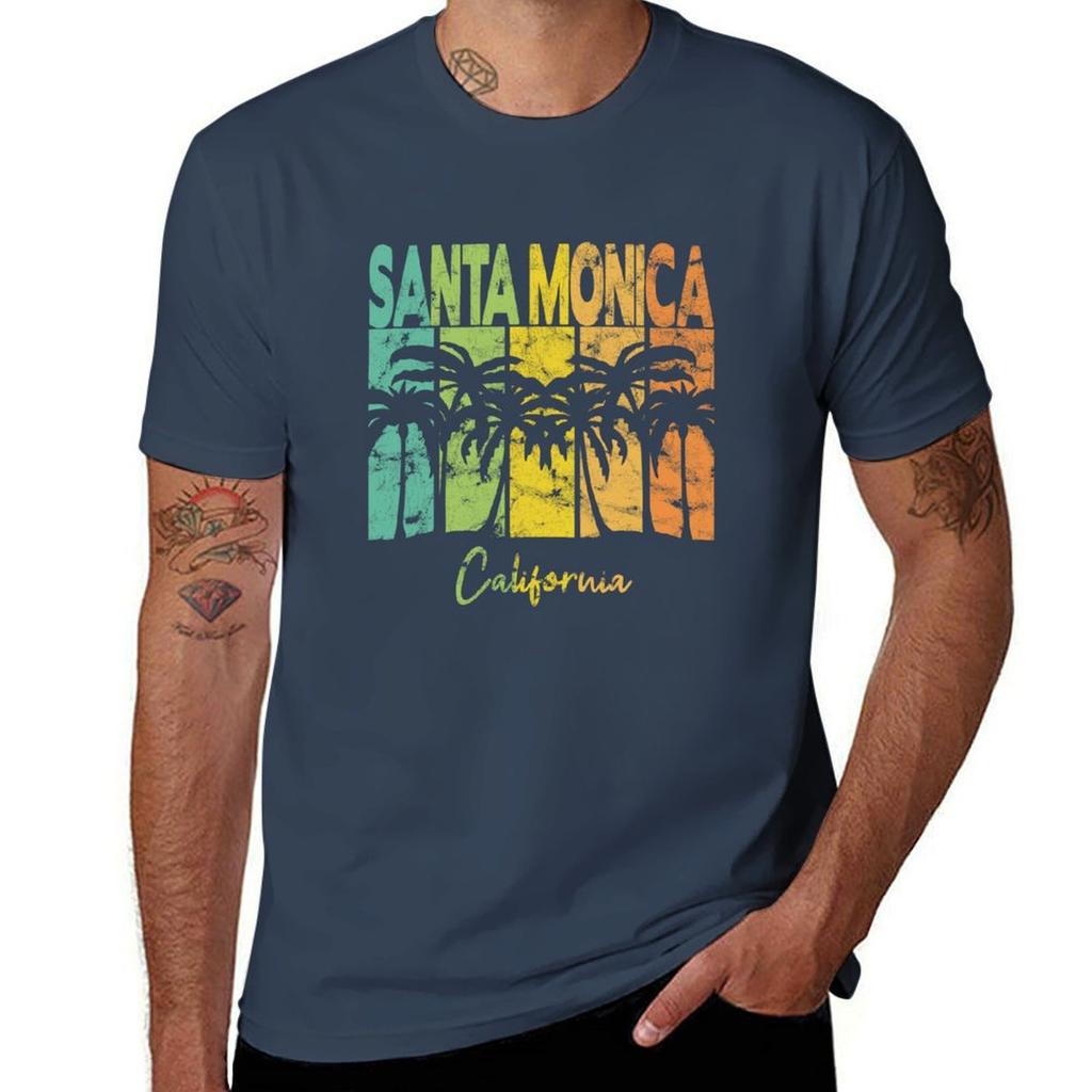 Vintage Santa Monica California Tshirt Heavy Duty Casual Work Tee