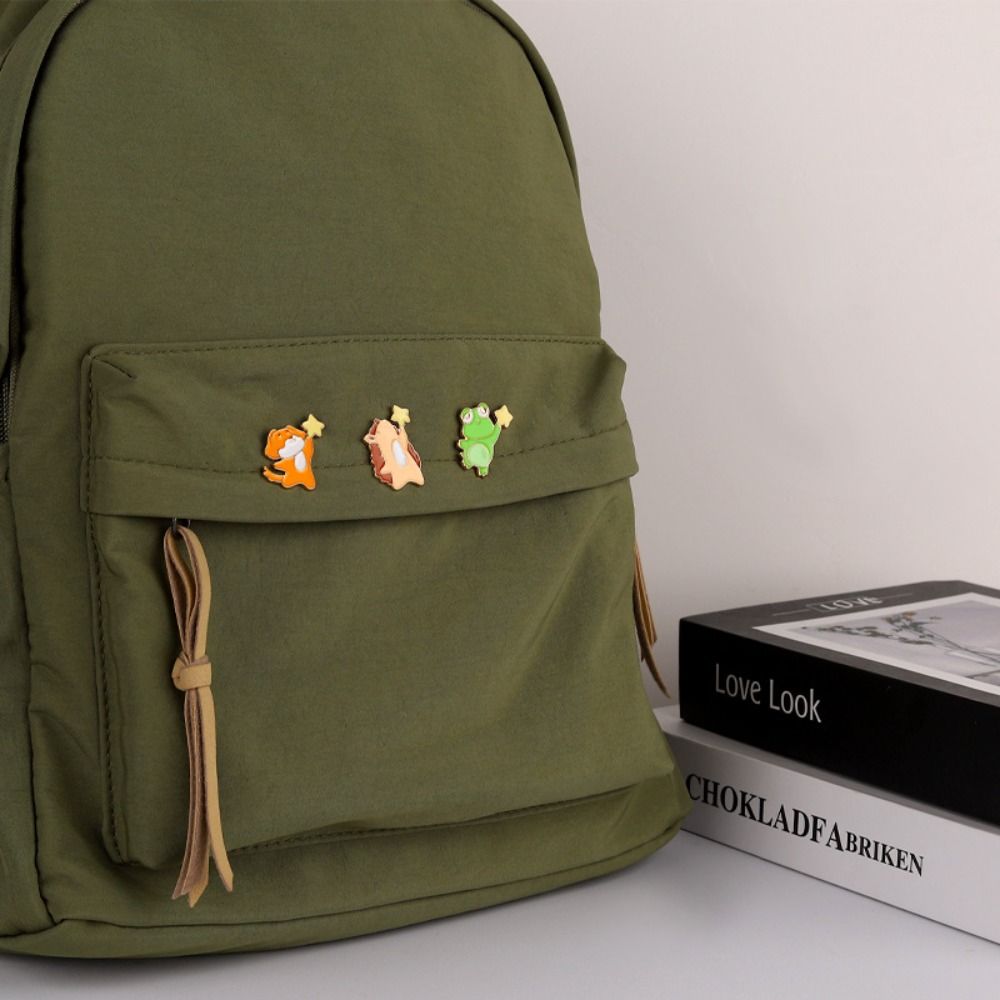 Значок с изображением медведя из эмали для выпечки, женская брошь, звезда, животное, значок в корейском стиле