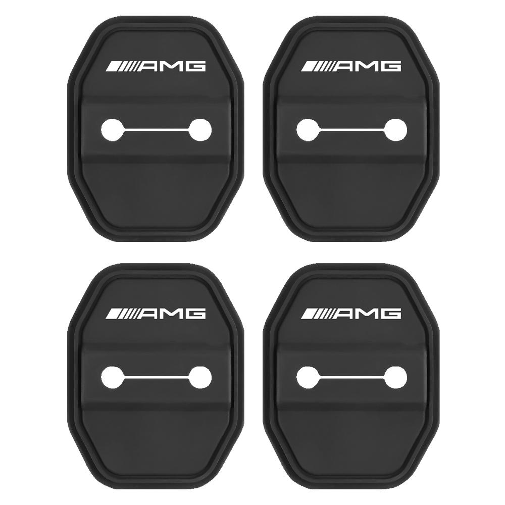 GLC GLB 2/4pcs Silicone Car Door Lock Buckle Protector Cover For Mercedes Benz AMG W204 W213 W205 W211 W176  W164 Cla Smart  Ac