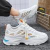 Summer New Men's Mesh Breathable Sneakers Fashion Designer Lace-up Platform Casual Shoes Outdoor Training Shoes Tenis Masculino
