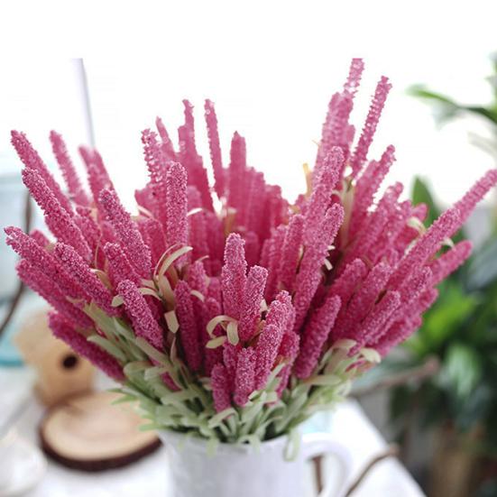 Букет из 12 головок, искусственная лаванда, поддельные садовые растения, цветы, сделай сам, домашний декор