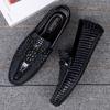 Luxury Brand Crocodile Pattern Mens Loafers Sequins Mocassins High Quality Men Casual Shoes Genuine Leather Designers Men Shoes