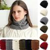 Многофункциональный вязаный шарф-кольцо с завязками, шапка для женщин и мужчин, зимние теплые кепки, платок, шарф с высоким воротником, двойного назначения