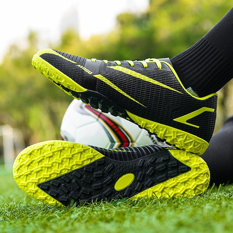 Мужские футбольные бутсы до щиколотки для футзала и футбола, дышащие шипованные футбольные бутсы, кроссовки для тренировок на открытом воздухе, подростковые футбольные бутсы