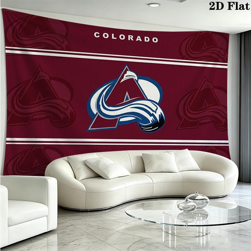 Colorado Avalanche Wall Tapestry Aesthetic Wall Hanging Printed Fabric Blanket Decorative Tapestries for Bedroom Living Room Home Decor