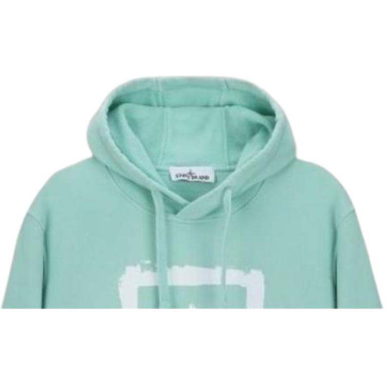 STONE ISLAND Мужская толстовка с капюшоном и длинным рукавом с принтом логотипа Зеленая 741565894-V0044