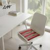 Durable Kitchen Chair Pad Cotton Linen with Ties, Square Summer Seat Lace Breathable Office Mat Trim, 15.75" x Washable for Dining Solid Wood