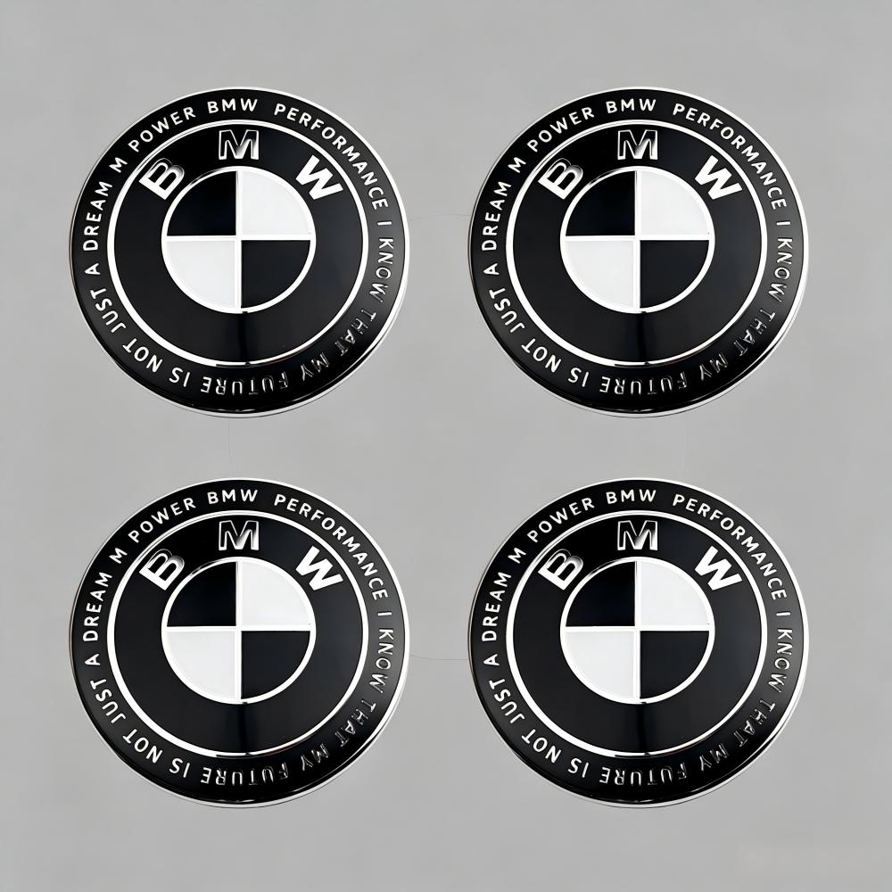 FD23-20pcs 60MM 68MM 50th Anniversary Car Wheel Hub Center Cap Cover For BMW M E46 X1 X2 X3 X4 X5 X6 F48 G01 E84 E83 F30 G30 G32 G01