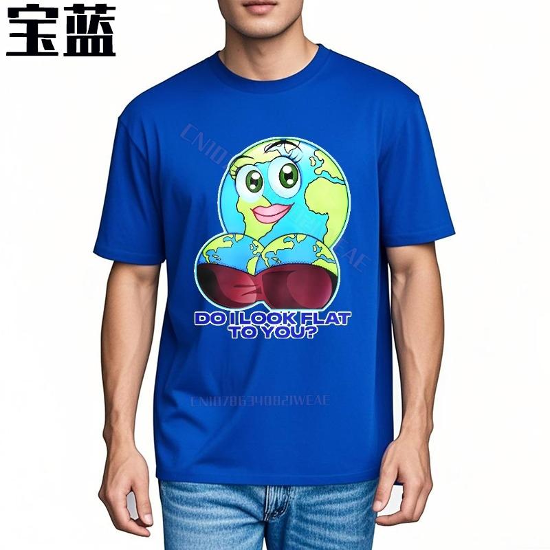 Tee shirt Comfortable Short Sleeve Shirt Earth Character With Text Print Workout Crew Neck Tshirt Anime Crew Neck Tshirt