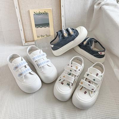 Универсальные парусиновые туфли на липучке женские 2025 новые дышащие на мягкой подошве увеличивающие рост белые туфли летние тонкие туфли-хлебушки