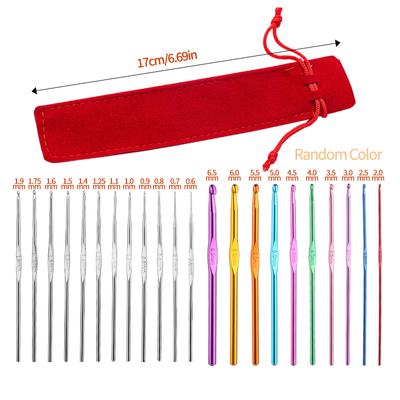 Цветной крючок для вязания из оксида алюминия с одной головкой DYI Knitting Tools Алюминиевый свитер для вязания крючком