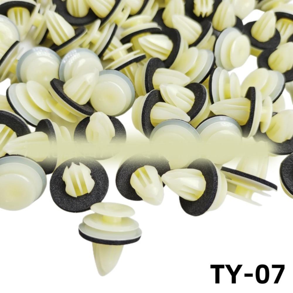 100Pcs Accessories Retainer Fastener Rivet Door Buckle Fastener Rivet Bumper Clip Auto Vehicle