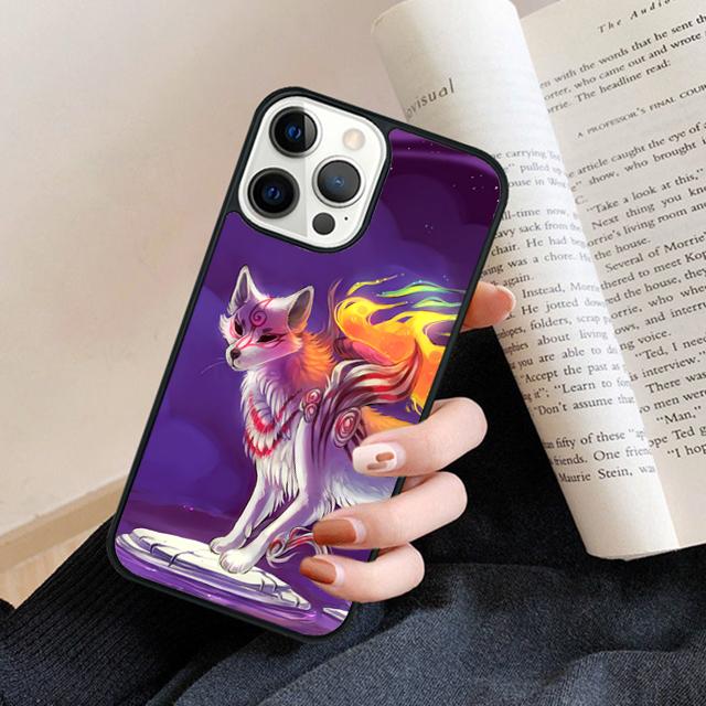Чехол для телефона с рисунком лисы Кицунэ, задняя крышка для iPhone 17 Air 16 15 14 13 11 12 Pro Max Plus Fundas Coque