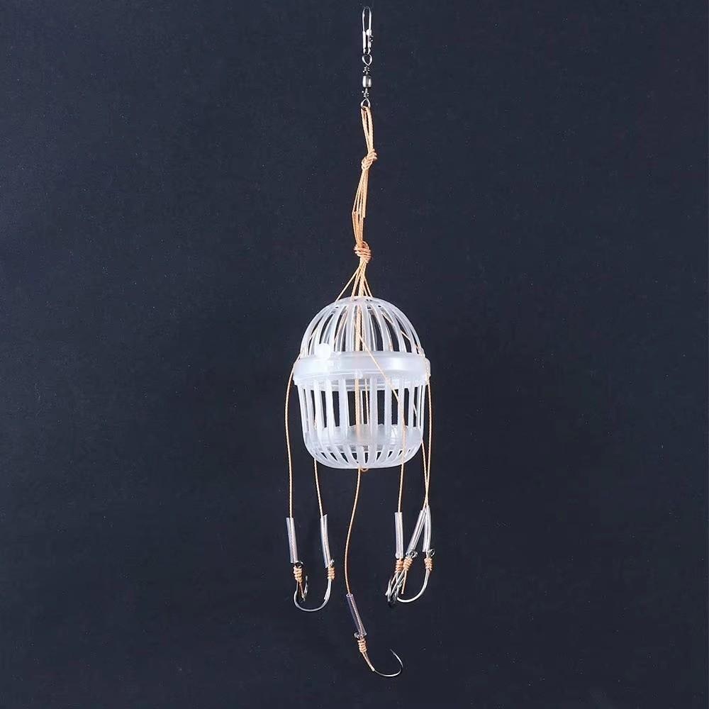 Plastics Fishing Hooks with Six Strong Hooks Sea Box Hook New Explosion Baits Cage Tackle Tools
