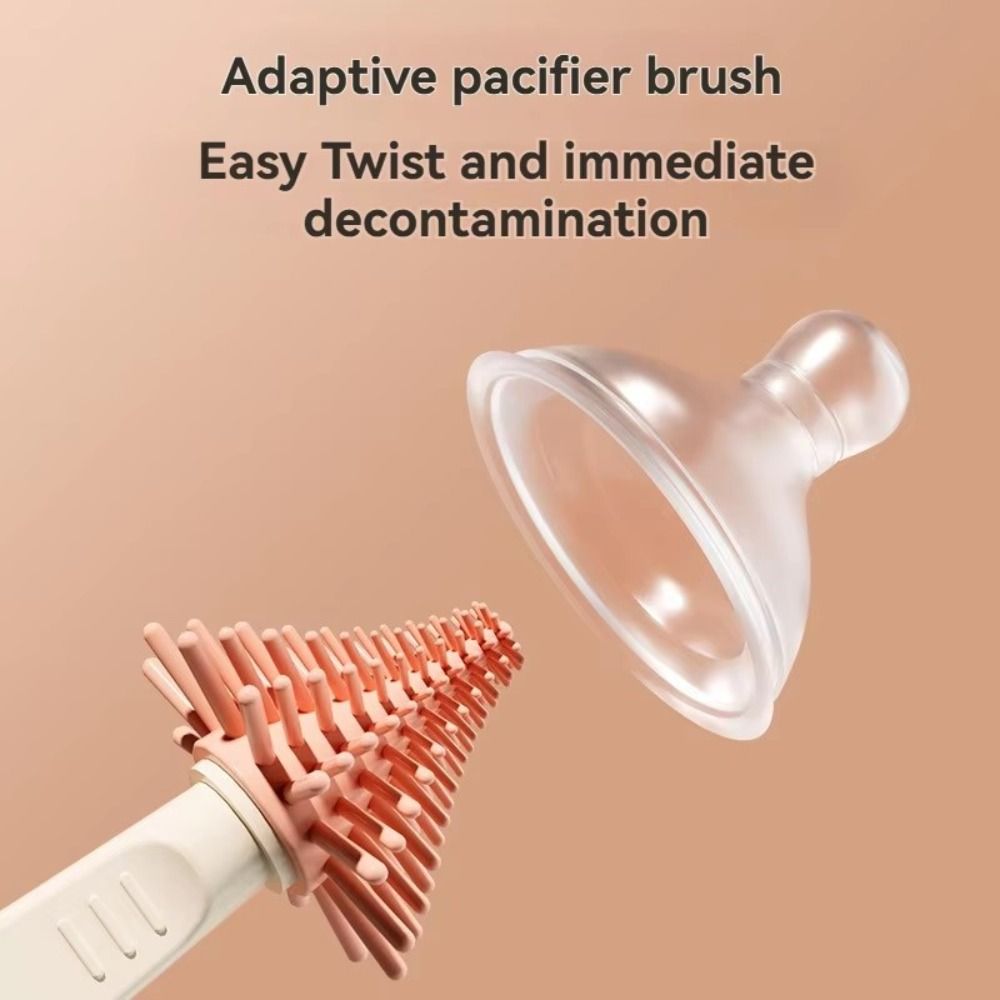 Silicone Bottle Brush Set Baby Bottle Drying Rack Portable Bottle Scrubber Cleaning Tool Set