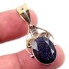 Натуральный синий солнечный камень, твердое серебро 925 пробы, подарочный двухцветный кулон 1,50 дюйма u4p46