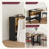 Folding Dining Table Kitchen Table with Drop-Leaf Wings for Small Space 103x76x73.5 cm Black and Rustic Brown