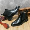 2025 High Quality Men Boots Stylish Male Shoes Thick Bottom Men Casual Boots Genuine Leather Men Wedding Dress Shoes