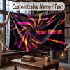 Neon Colorful Theme Throw Blanket Custom Name Text Personalized Blanket Soft Cozy Blanket for Home Sofa Bed
