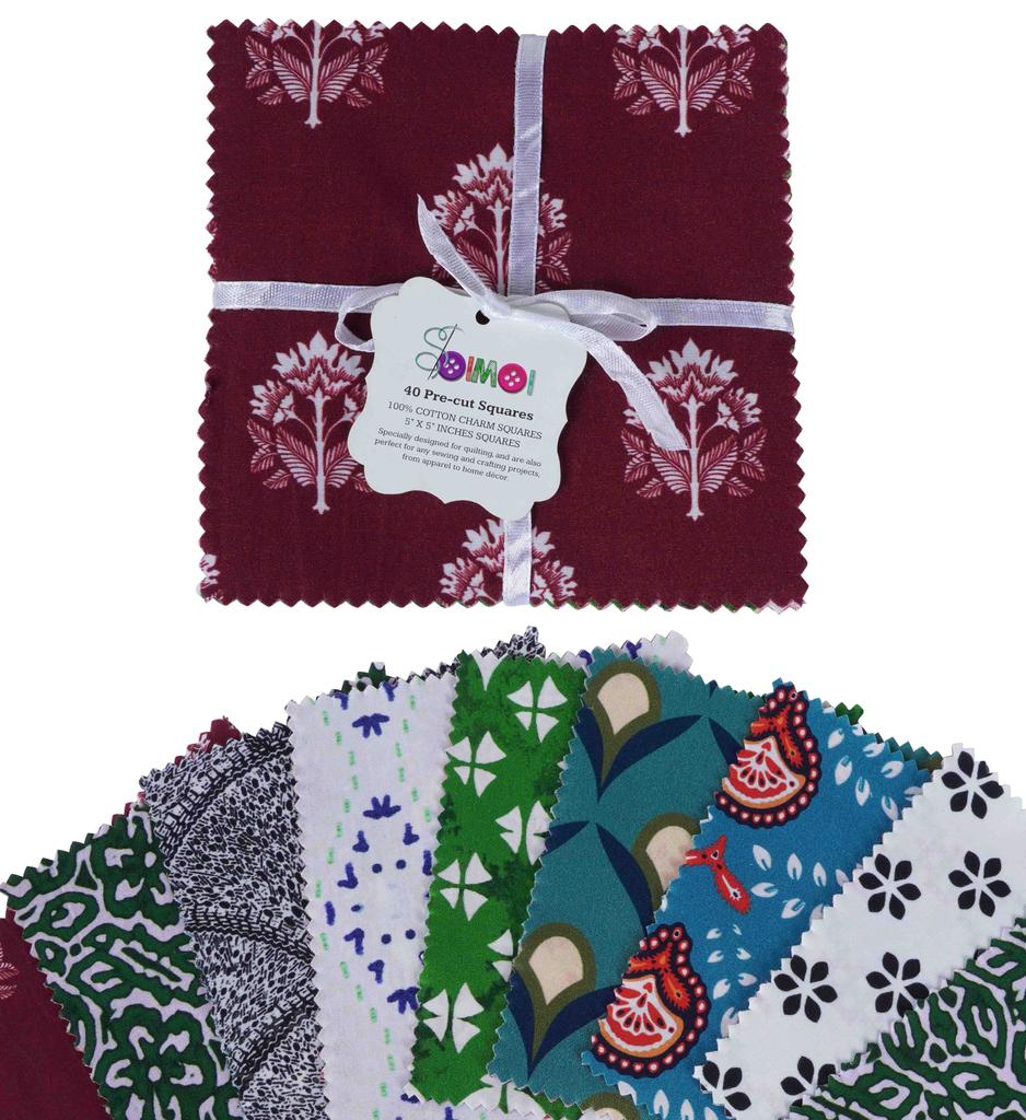 Предварительно вырезанная 5-дюймовая хлопчатобумажная ткань с принтом, квадраты для квилтинга, очаровательный набор, сделай сам, лоскутное шитье, ремесло-