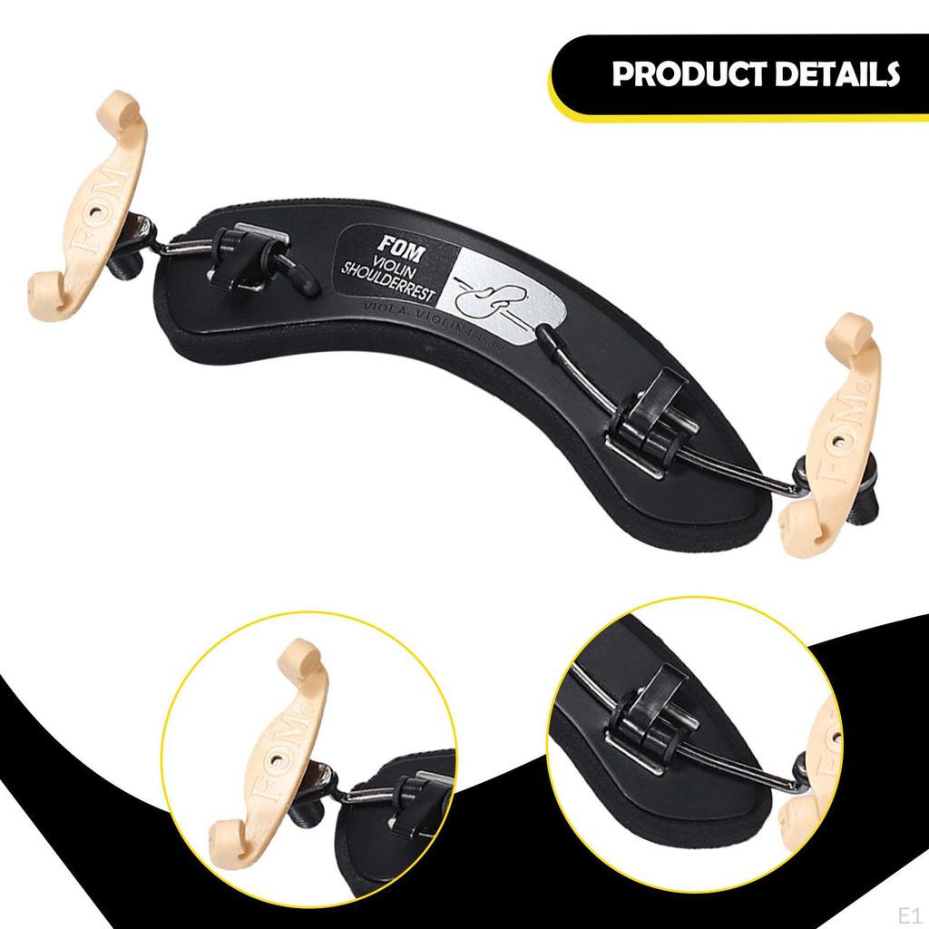 Shoulder Pad for , Ergonomic, Comfortable Sponge Pad, Adjustable Feet, Violin Accessories