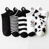 5 Pairs/Lot Summer Women Cartoon Short Socks Animal Print Low Tube Cool Socks Set Cute Ankle Foot Cover Fashion New Kawaii Sock