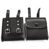 2X Black Leather Motorcycle Side Tool Bag Storage Saddle Luggage Bags Universal