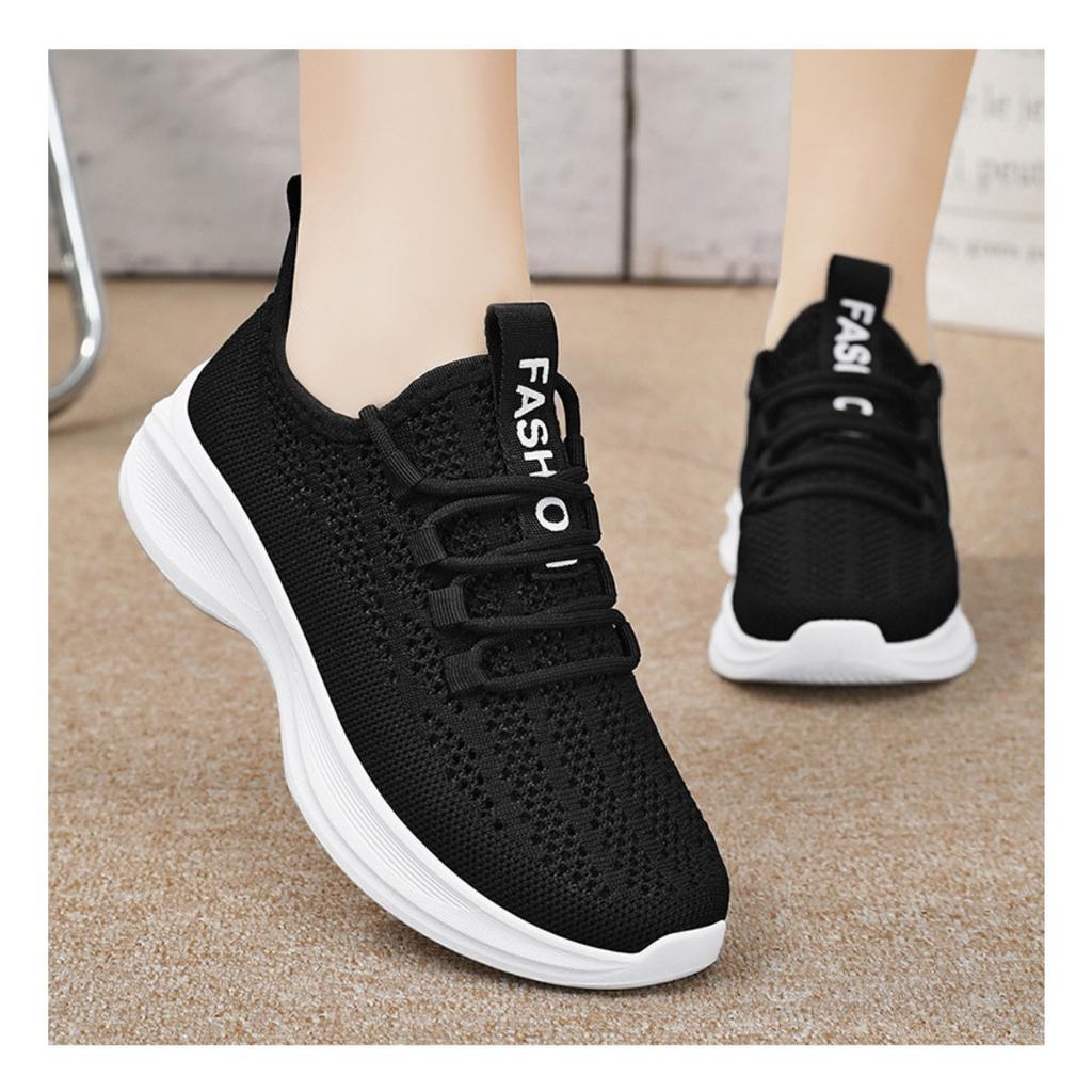 Shoes for Women's Summer Fashion Single Shoes, Fly Woven Mesh Shoes, Breathable Soft Soled Running Shoes, Casual Shoes, Sports Shoes