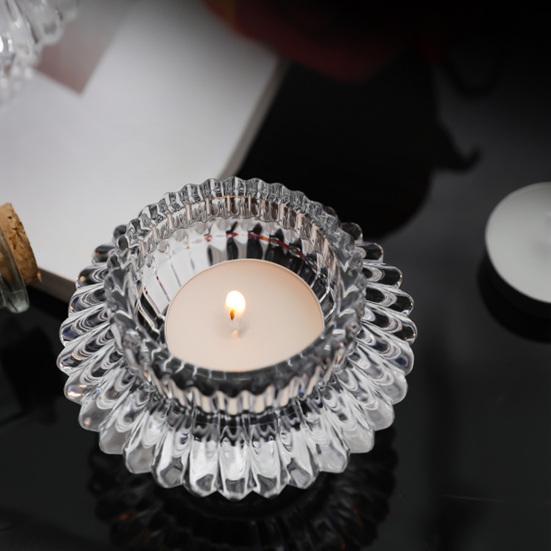 Двусторонний стеклянный подсвечник прозрачный конусообразный подсвечник для чайной свечи подсвечник свадебный