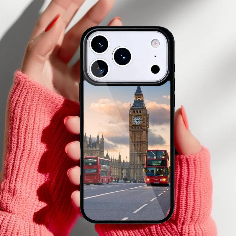 Лондон Красный Телефонный Автобус Биг Бен Чехол для Телефона для iPhone 17 16 15 14 13 Pro Max Задняя Крышка для 12 11 Pro Coque