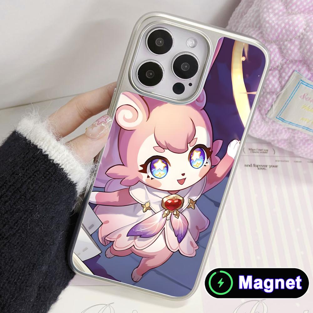 HSR Mem Покрытие Серебром Чехол для Телефона Magsafe для iPhone 17 16 15 14 13 12 11 Air Pro Max Plus Цветной Чехол