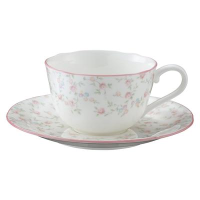 Чашка с блюдцем Noritake 220 мл Cutie Rose Безопасна для микроволновой печи Костяной фарфор & (Кофе чай) T59387A/9940