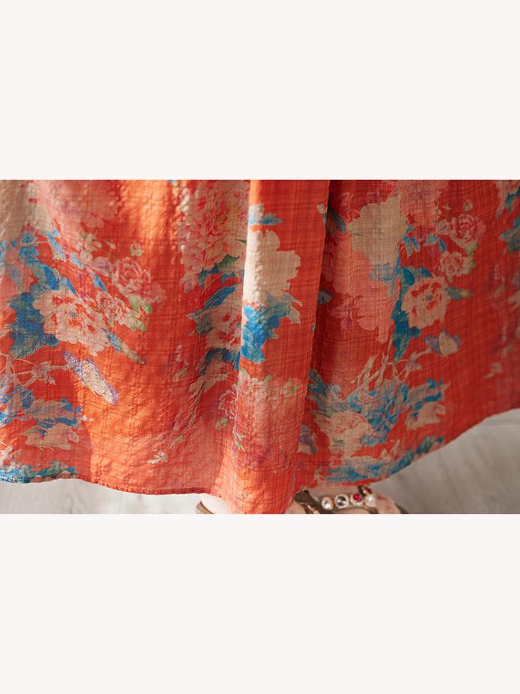 Xitao Женское платье с коротким рукавом и цветочным принтом ZMY1023