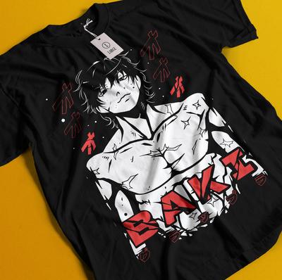 Футболка Baki The Grappler Футболка Баки Ханма Футболка Юдзиро Футболка Боец Джек Бисквит