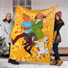 The Adventures of Tintin2 printed throw blanket—lightweight,soft,warm;versatile blanket for all seasons—perfect as &air-conditioning throw,nap blanket