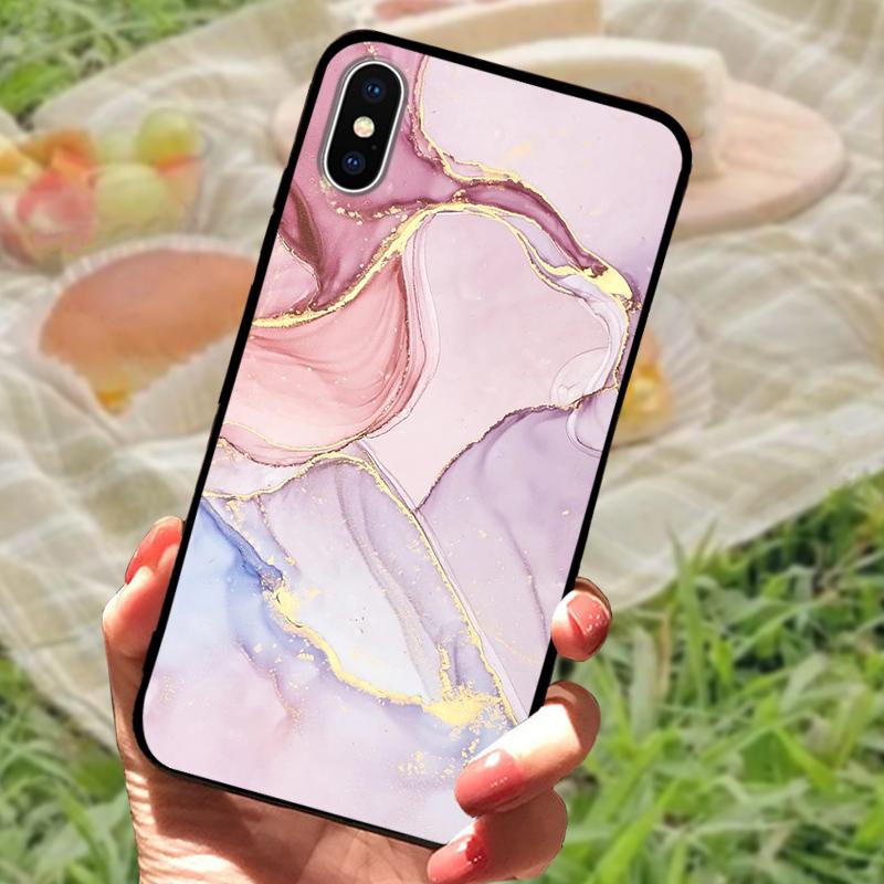 Для Apple iPhone XS Мягкий чехол X XR ТПУ Силиконовый Задняя крышка телефона Для iPhone XS Max Модные Печатные Чехлы Чехол Защитный Fundas